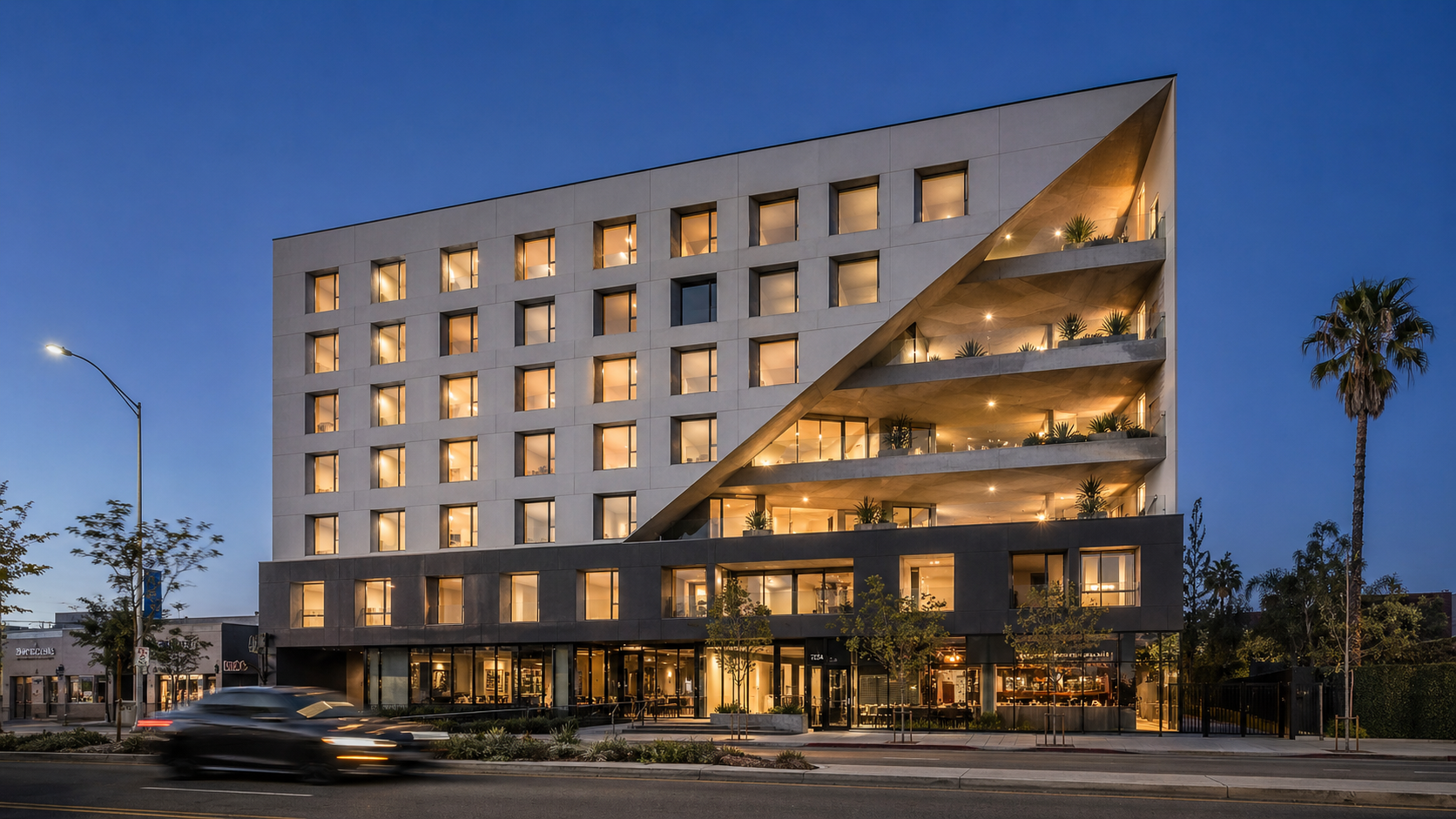 Multifamily housing design study - roof terrace