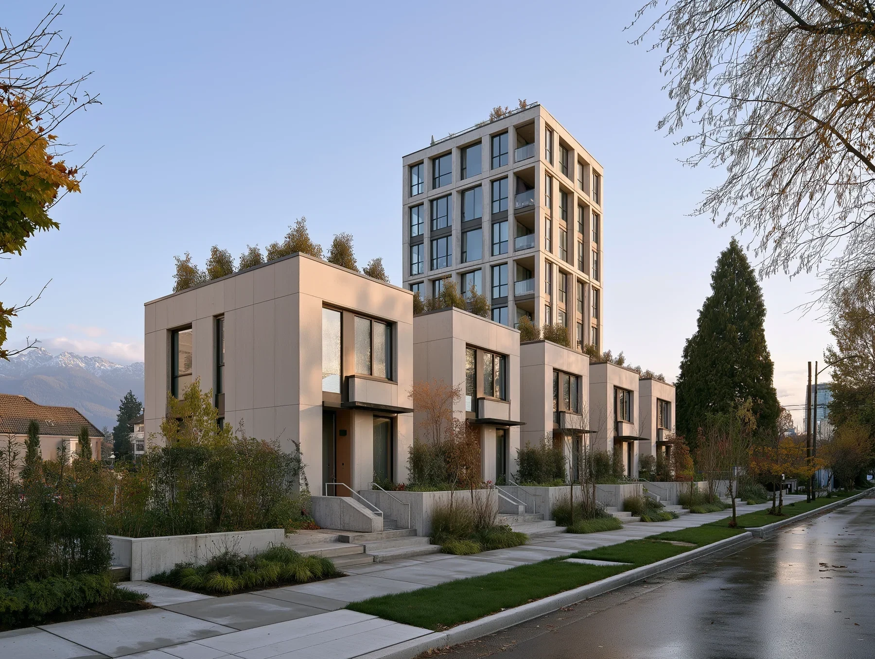 Vancouver Point Tower On A Townhouse B